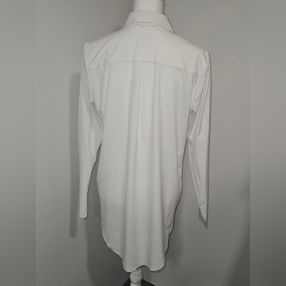 Athleta Crisp White Long-Sleeve Button Down Shirt - Picture 5 of 8